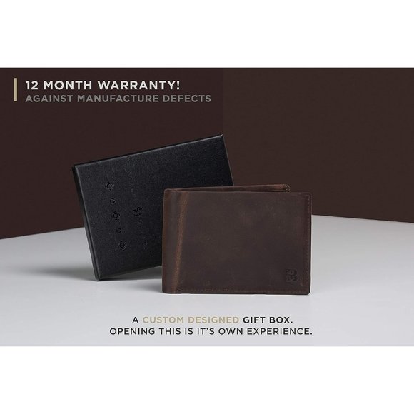 Mens Bifold RFID Blocking Minimalist Front Pocket Thin & Stylish Wallet - Picture 6 of 6